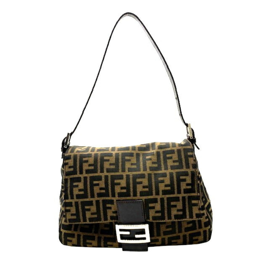 Fendi Mamma Baguette Canvas Shoulder Bag