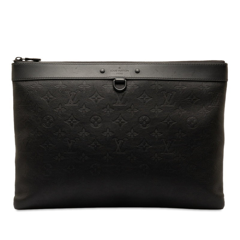 Louis Vuitton Shadow Pochette Leather Clutch