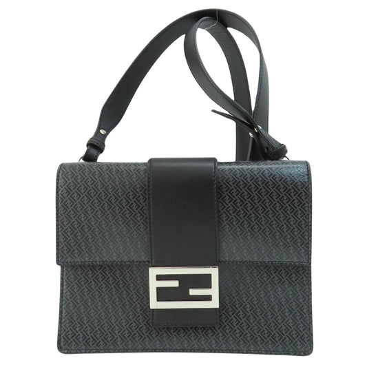 Fendi Zucca Leather Shoulder Bag