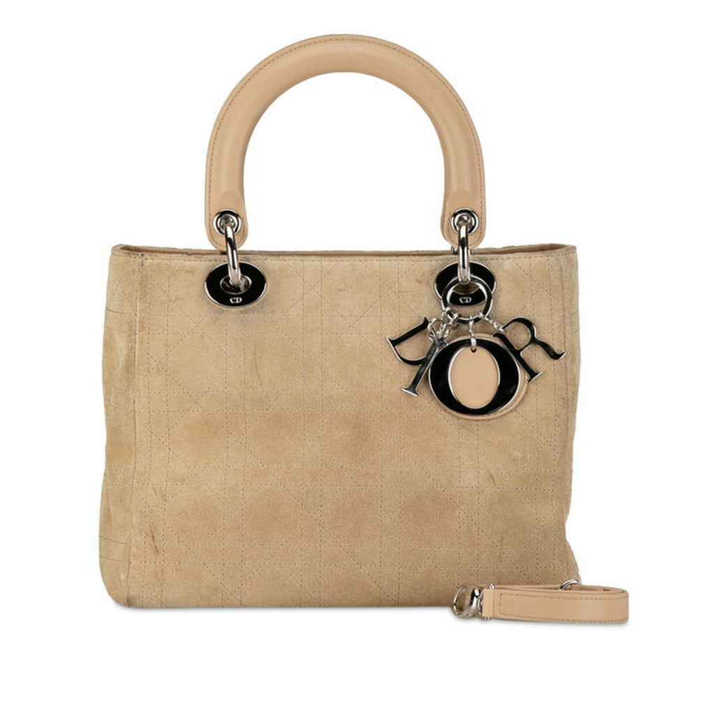 Dior Lady Dior Suede Handbag