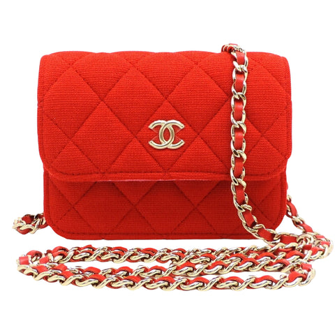 Chanel Wallet On Chain Cotton Shoulder Bag