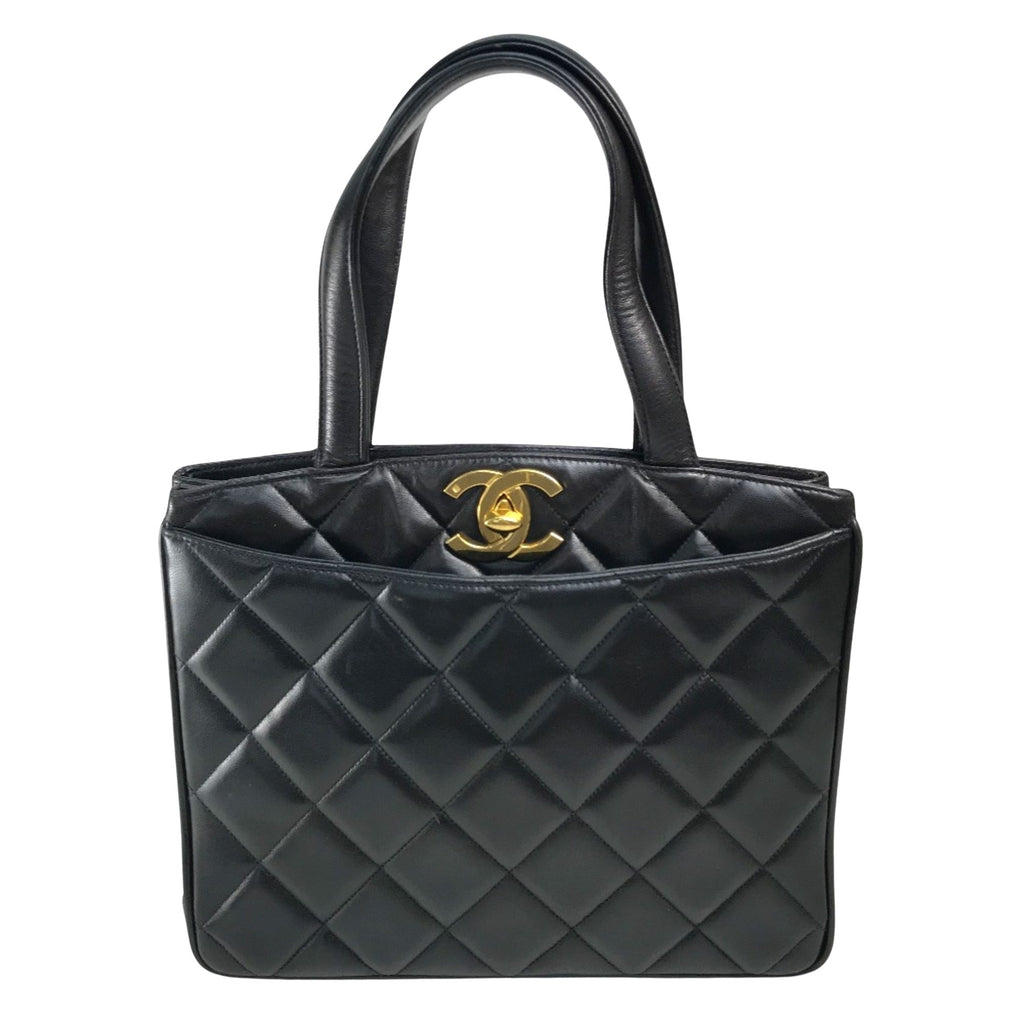 Chanel Logo Cc Leather Tote