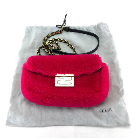 Fendi Baguette Fur Shoulder Bag