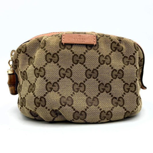 Gucci Bamboo Canvas Clutch