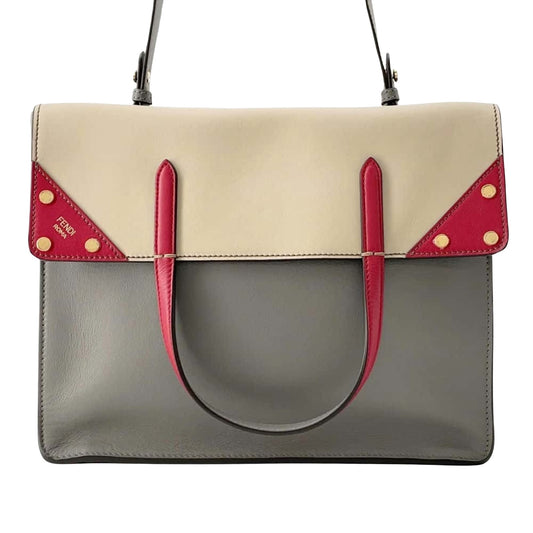 Fendi Flip Leather Tote