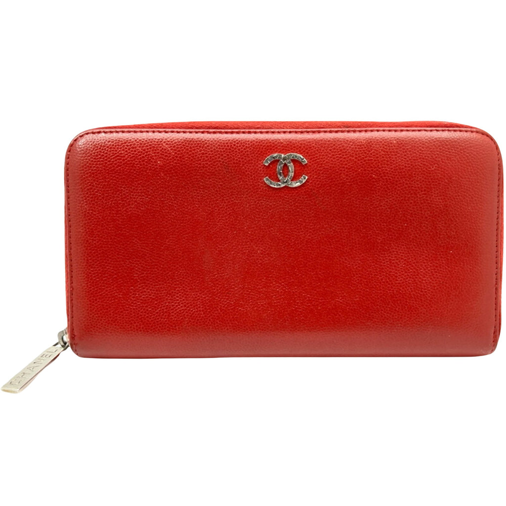 Chanel Logo Cc Leather Wallet