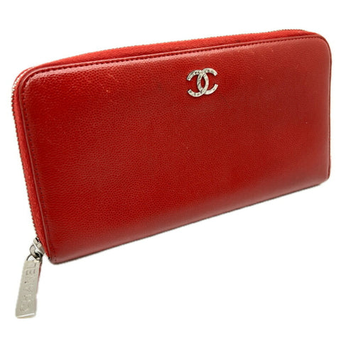 Chanel Logo Cc Leather Wallet