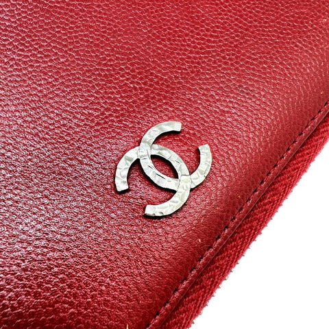 Chanel Logo Cc Leather Wallet