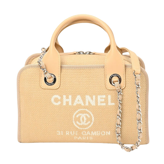 Chanel Deauville Canvas Handbag