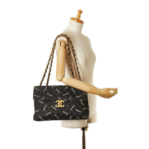 Chanel Jumbo Canvas Shoulder Bag