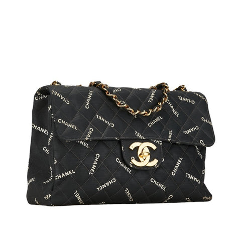 Chanel Jumbo Canvas Shoulder Bag