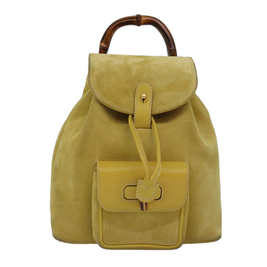 Gucci Bamboo Suede Backpack