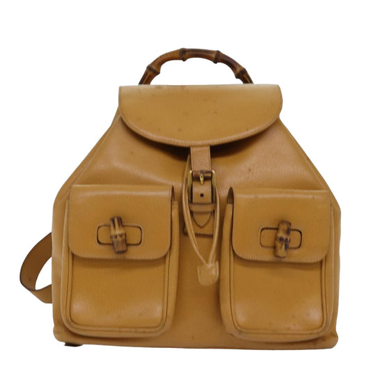 Gucci Bamboo Leather Backpack