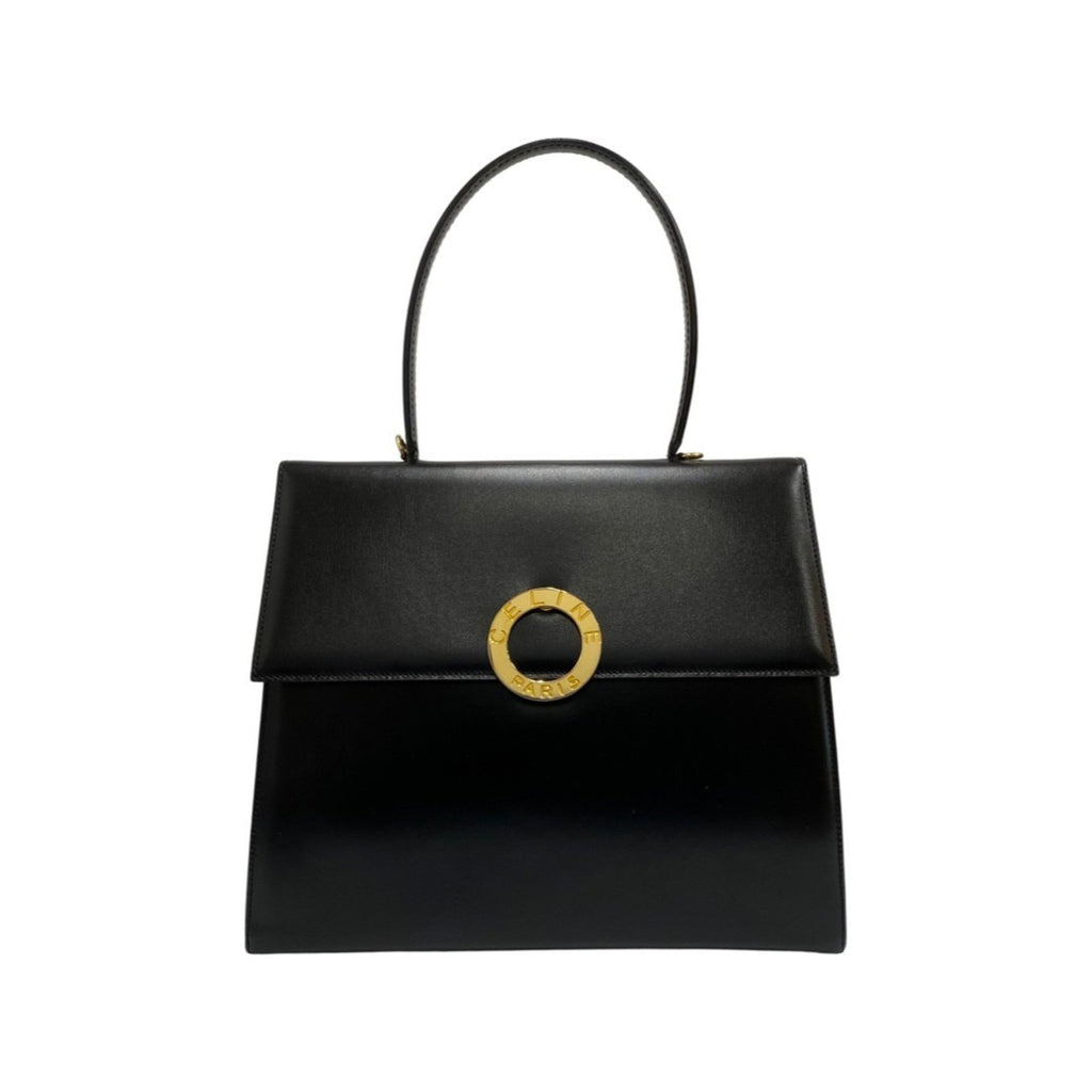 Céline Logo Du Cercle Leather Handbag