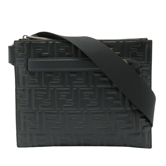 Fendi Ff Leather Shoulder Bag